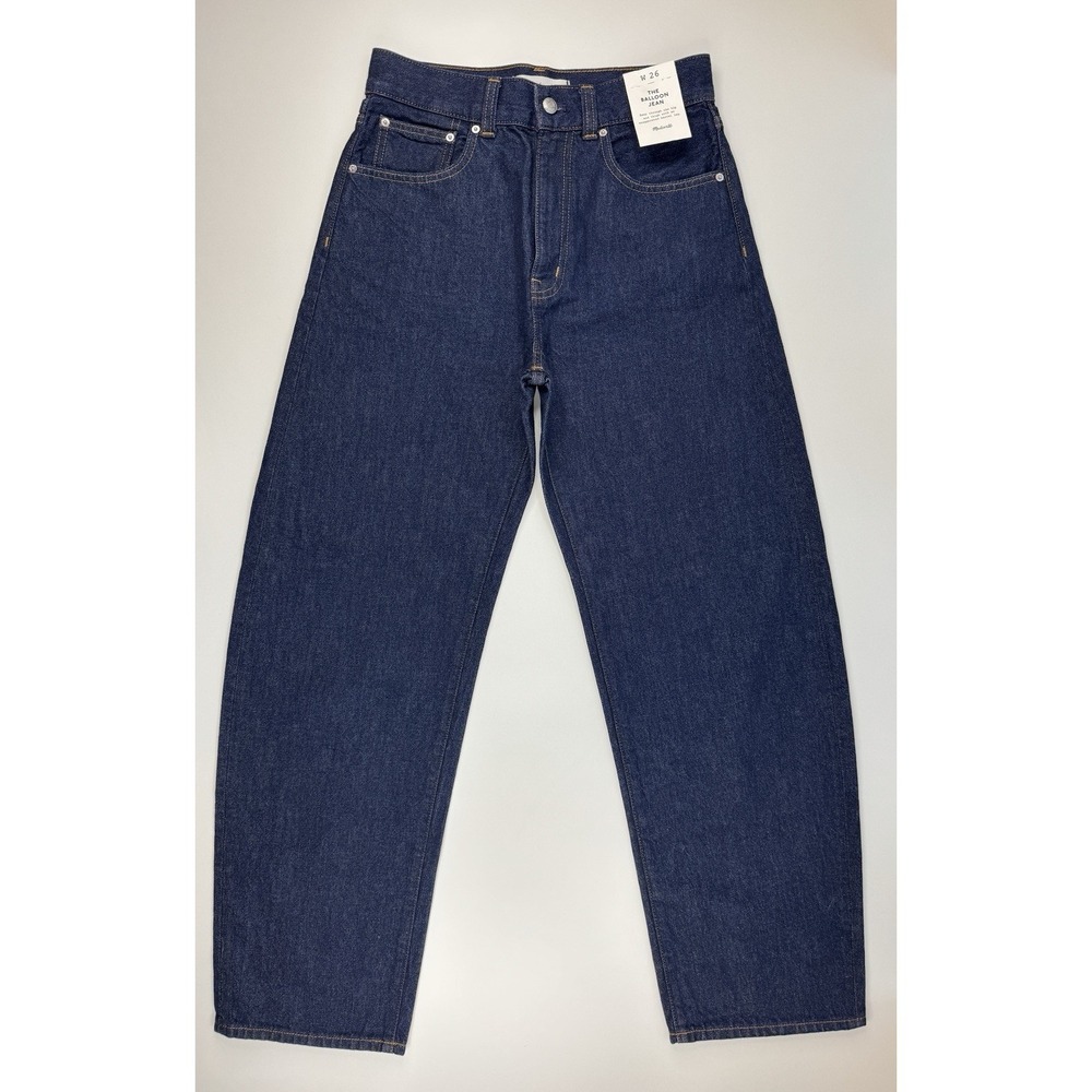 NWT Madewell The Balloon Jean Womens 26 Barrel Leg Dark Wash Denim Jeans